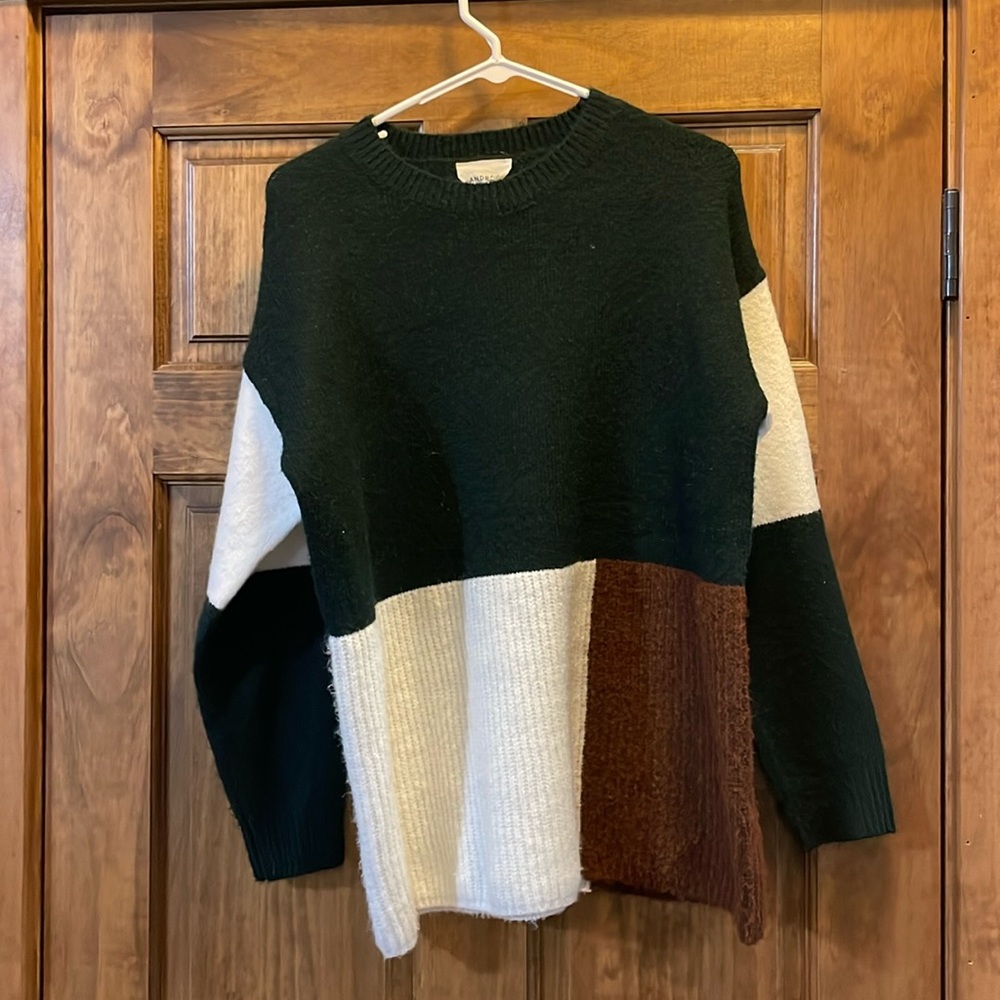 Boutique oversized color block sweater.
